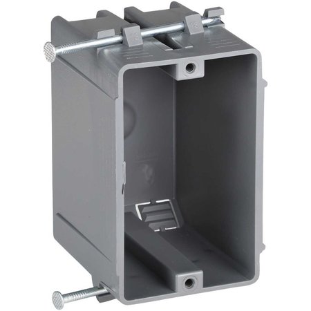 ADAMAX New Work Electrical Nail Outlet Box for Residential and Light Commercial Remodel, 1 Gang 18cu In AG118